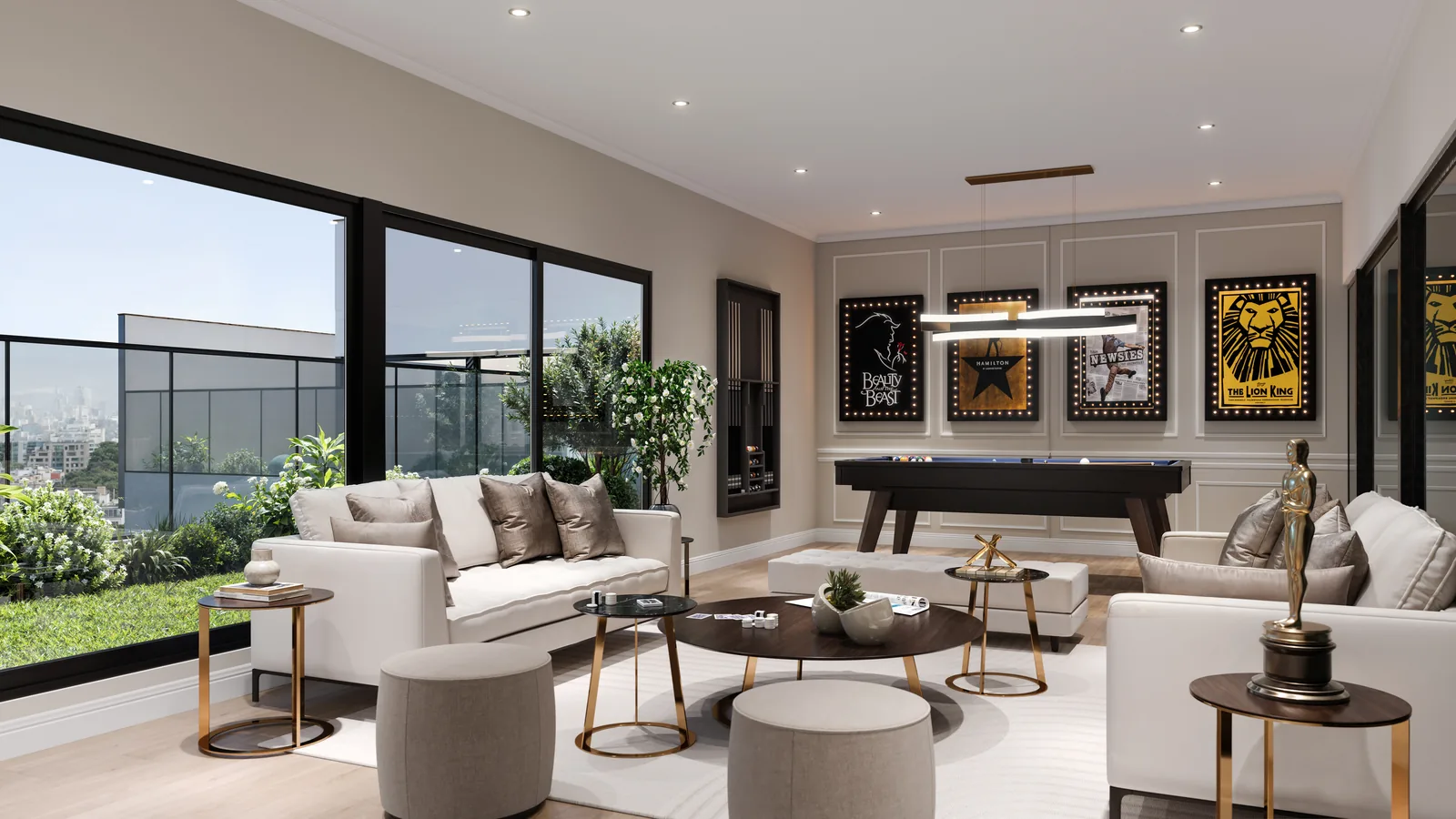 Sala de entretenimiento de Broadway Residencial